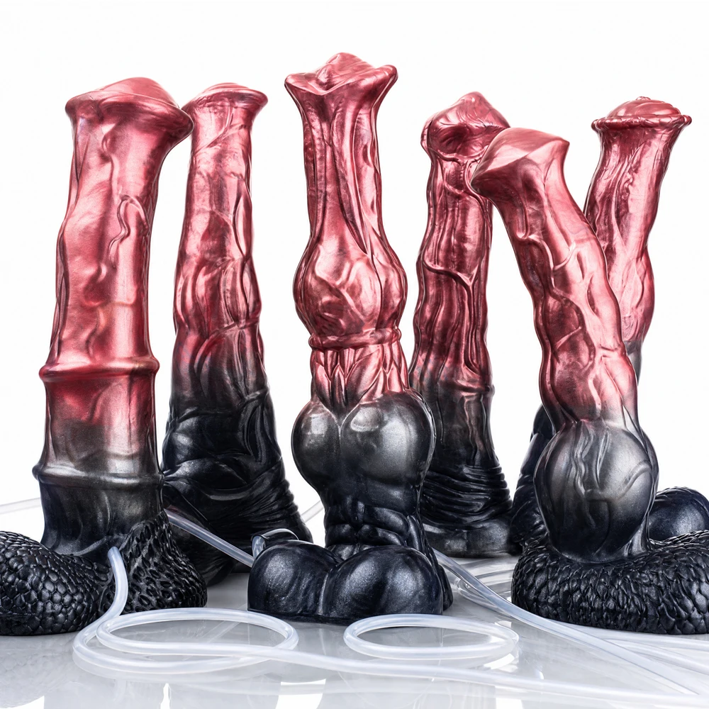 NNSX Huge Horse Dildo Silicone Color Squirting Dildos Animal Penis Sex Toy for Women Men G-spot Stimulation Anal Masturbation