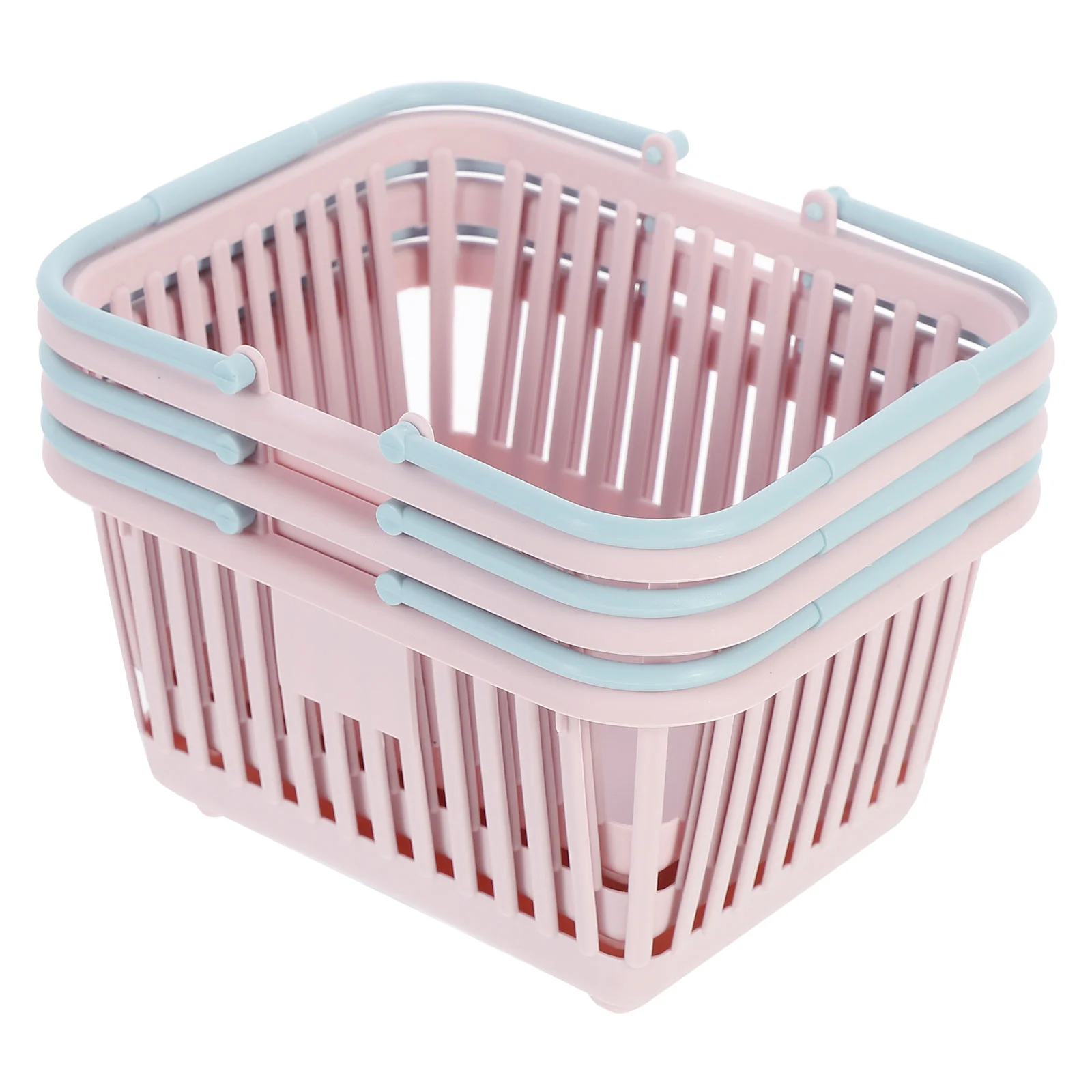 3 Pcs Storage Basket Washing Körbe Plastic Children's Toy Portable Baskets Market Drawers Handheld Food