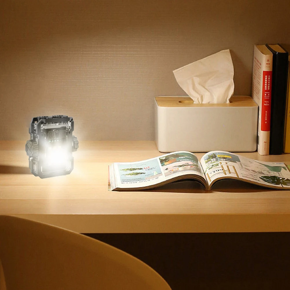 キャンプ,釣り,アウトドアキャンプ用のデュアルLED懐中電灯,600mah,ミニトーチ,200lm,USB充電式,高輝度