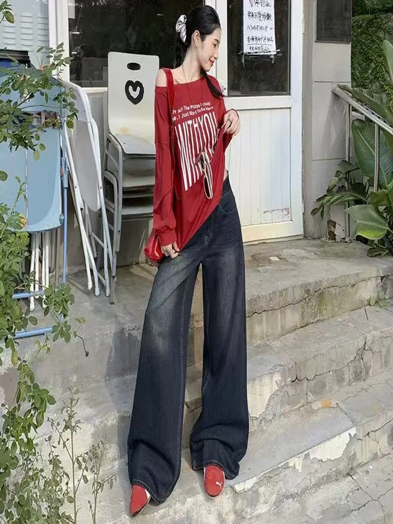Black Baggy Y2K Jeans Unisex For Man Drip Original No accessories or belts included