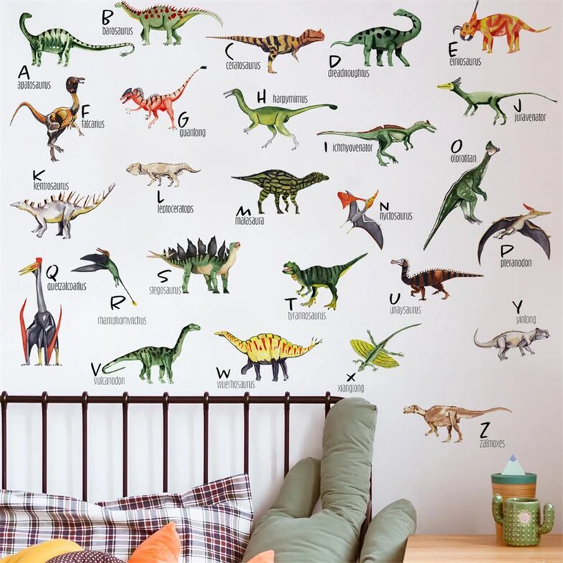 3D Dinosaur Broken Wall Sticker Living Room Bedroom Background Decoration  Movie Poster Wall Stickers For Kids Rooms