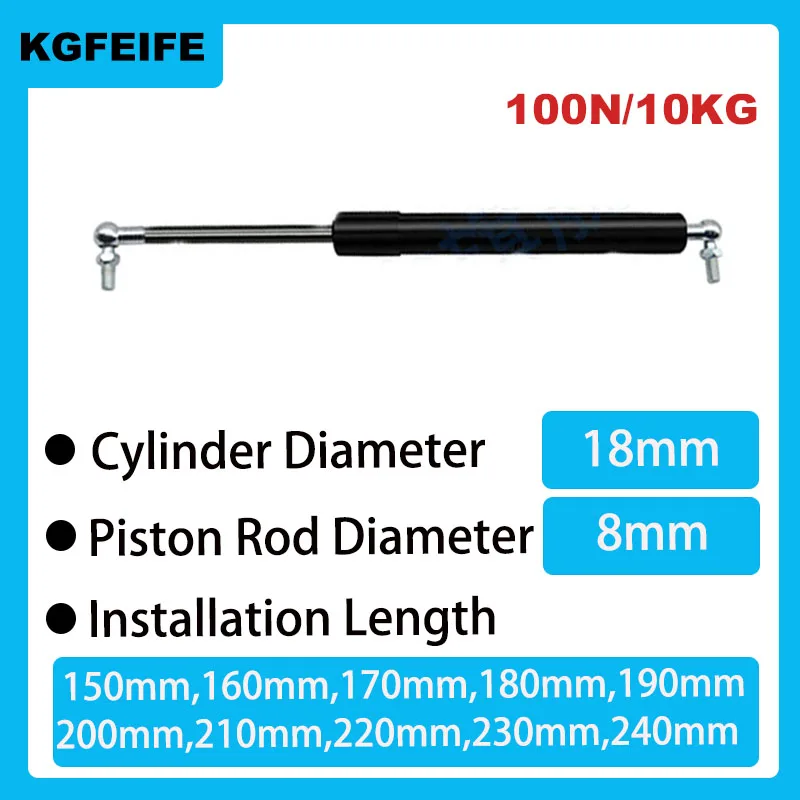 

1PC 150mm-240mm 10kg/100N Car hydraulic Lift Support Gas Strut Hydraulic Spring Hinge Kitchen Cupboard Hinge Furniture Hardware