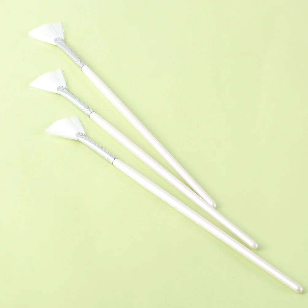 4 قطع من فرش المروحة، قناع الوجه، شعيرات ناعمة، مقبض مريح، كريم الطين، العناية بالبشرة، فرشاة الوجه الروتينية