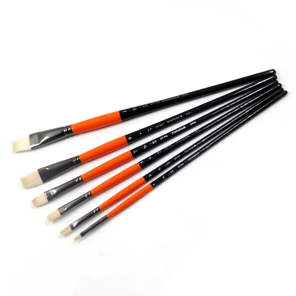 

6pcs/set Wool hair Artist Watercolor Brushes Acrylic Oil Brushes Gouache Painting Brush Professional Paint Brush Art supplies