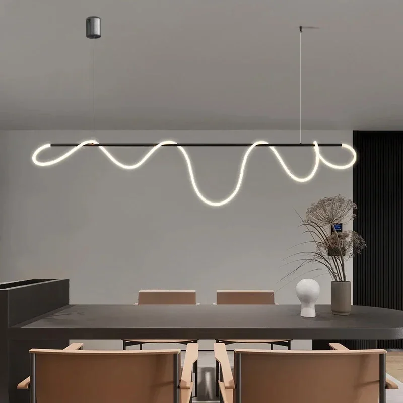 Modern Long Hose Led Ceiling Chandelier for Table Dining Living Room Center Kitchen hang 100cm Pendant Lamp Home Decor Lighting