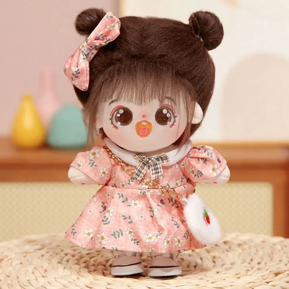 20cm Doll Clothes Toy Flower Dress Cotton Doll Clothes Glasses Doll Cloth Accessories No Attributes Dolls Clothes