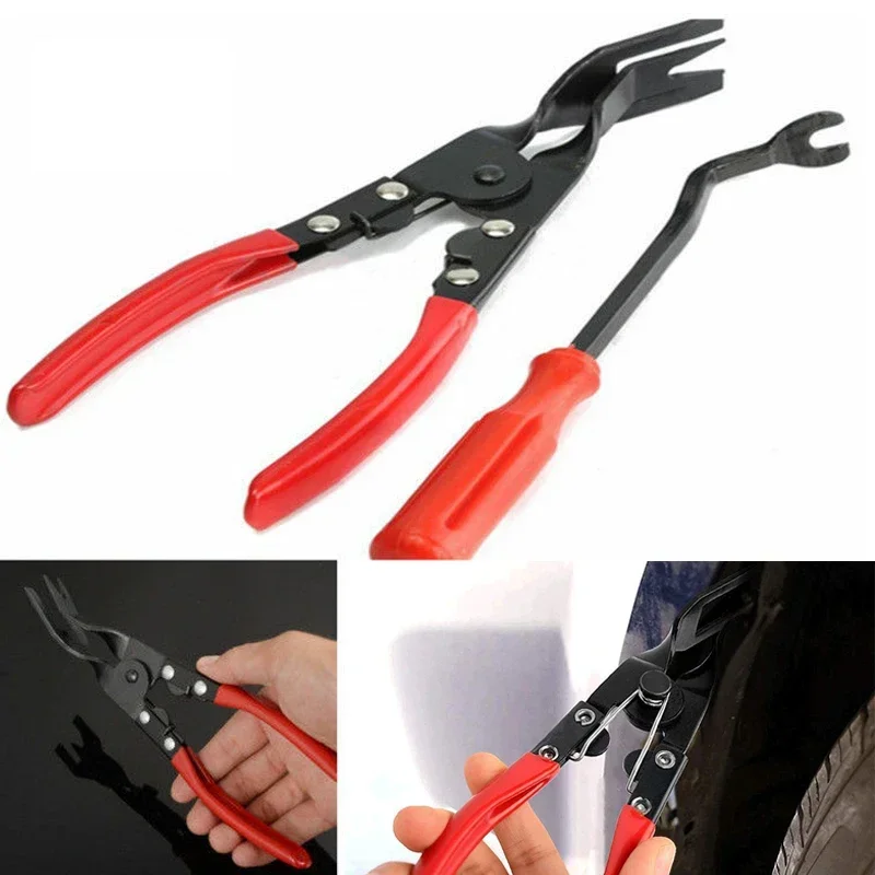

Professional Car Headlight Repair Installation Pliers Trim Clip Removal Door Panel Fascia Dash Upholstery Remover Tool Sets