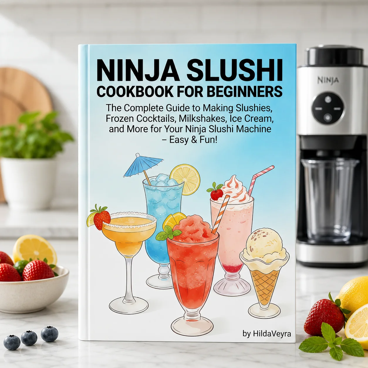 Ninja Slushi Kochbuch A5 Anleitung für Anfänger, Rezepte für Slushies, Milchshakes, Eiscreme & Gefrorene Cocktails