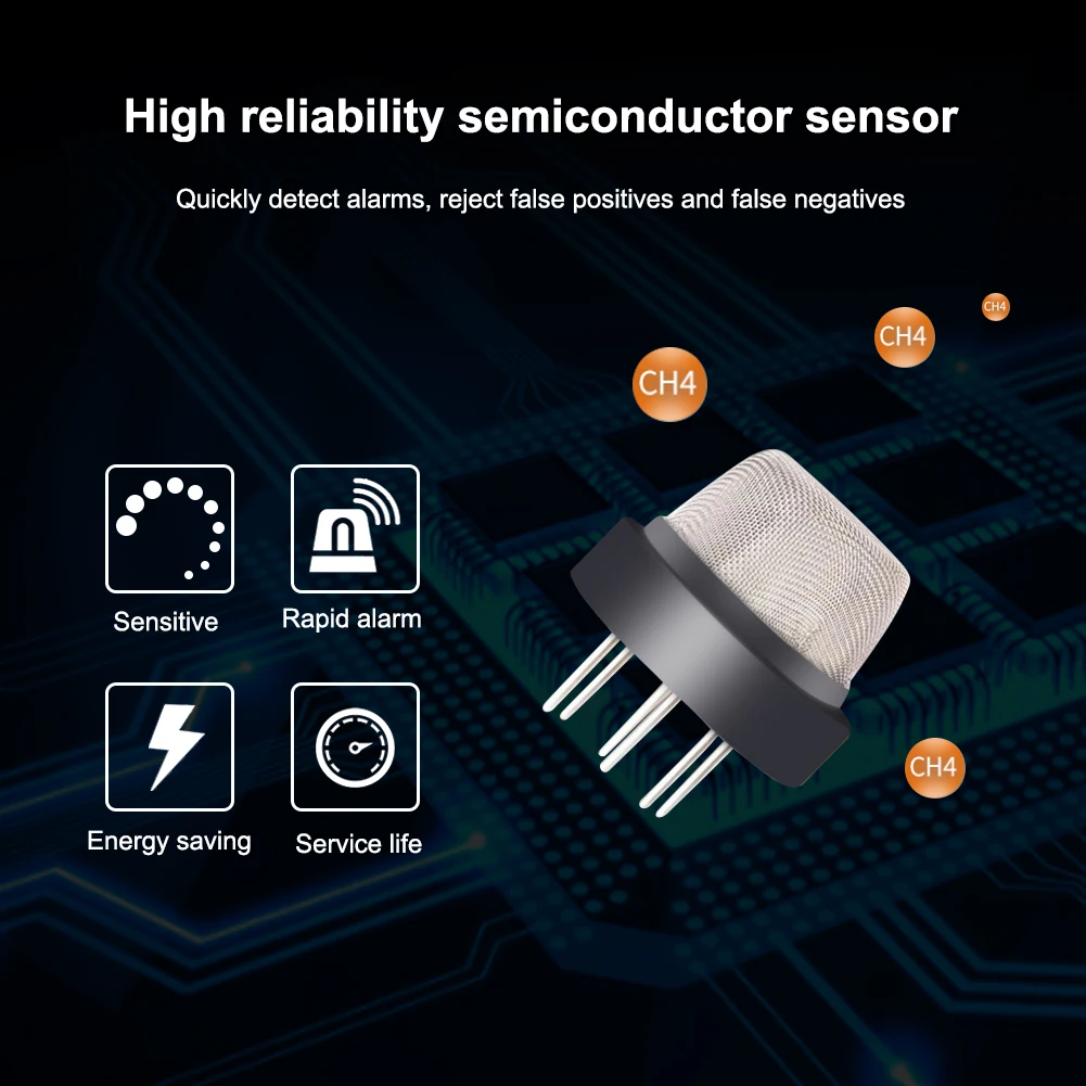Imagem -05 - Yieryi-home Plug-in Detector de Gás Combustível Glp Gnl Carvão Gás Natural Vazamento Alarme Sensor Alarme de Alarme de Voz