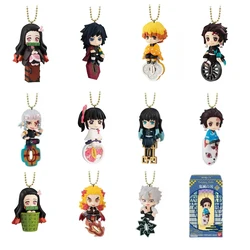 Bandai Genuine Scale Model Doll Pendant Demon Slayer Kamado Tanjirou Nezuko Tokitou Muichirou Action Figure Toys