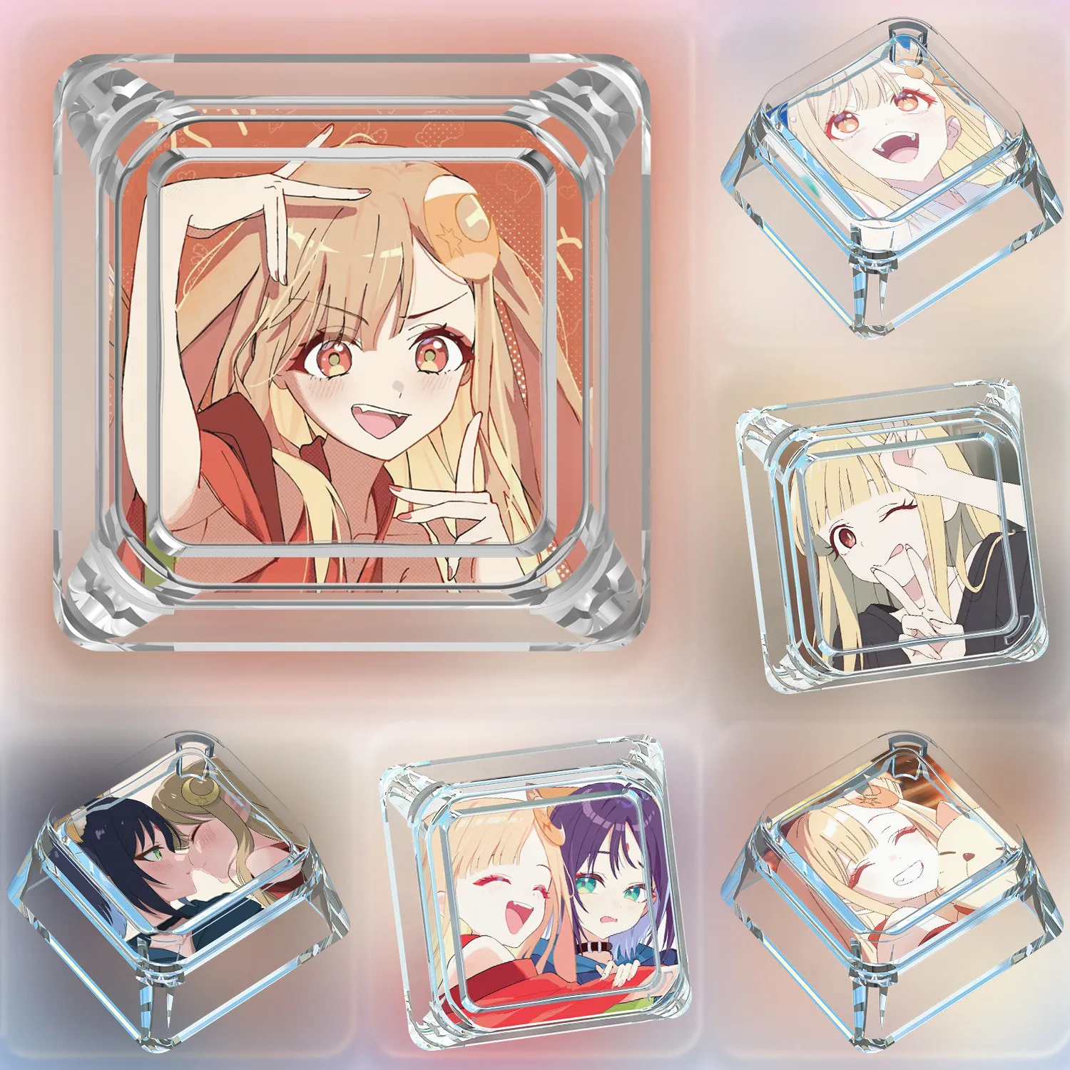 Diy Self Made Goddess Story Kaguya-Hime Mechanical Keyboard Keycaps Cross-Axis Mechanical Keyboard Pc Personalized Keycaps