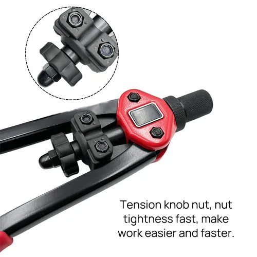 PORIYA Heavy Duty 630pcs Nutsert Tool Kit Rivnut Riveter Rivet Nut Gun M3-12 Mandrels