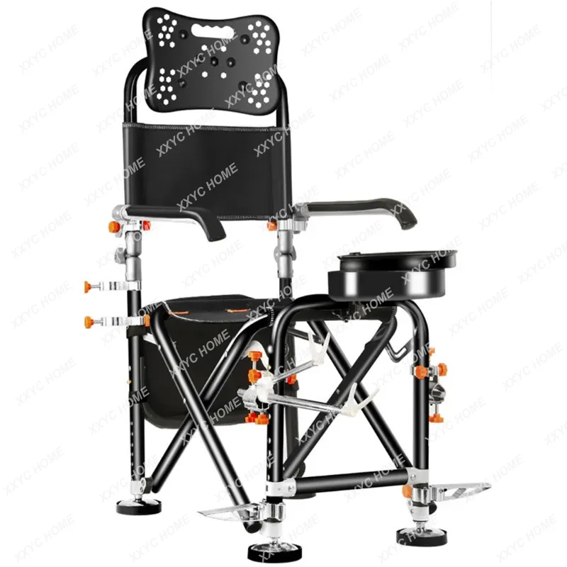 

Multifunctional Fishing Chair All Terrain Lightweight Folding Wild Fishing Seat Portable Reclining Aluminum Alloy Small Seat