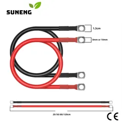 2 AWG Hole 8mm PVC Battery Cable 35mm2 SC35-8 Copper Solar Battery Cable Extra Flexible Lug Connector Terminal