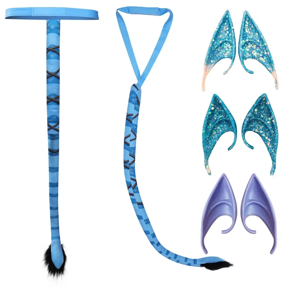 Avatar The Way of Water Neytiri Jake Sully Tail Cosplay Costume Accessories for Adult Unisex Halloween Carnival Suit Prop