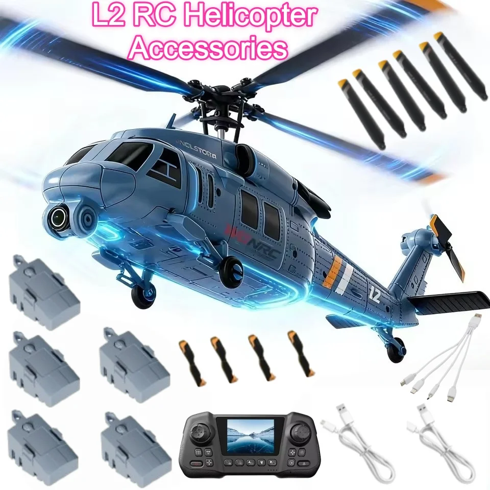 L2 RC Helicopter Accessories 3.7V500mAh Battery Propeller USB Line 4-in-1 Line Remote Control Spare Parts For L2 RC Helicopter