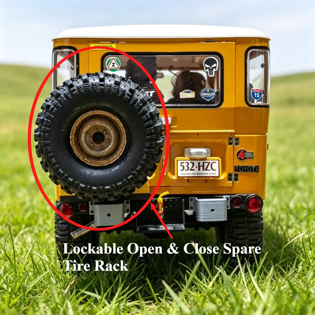 Rc Hobby Grade Crawler - Lockable Open Spare Tire Carrier Bracket