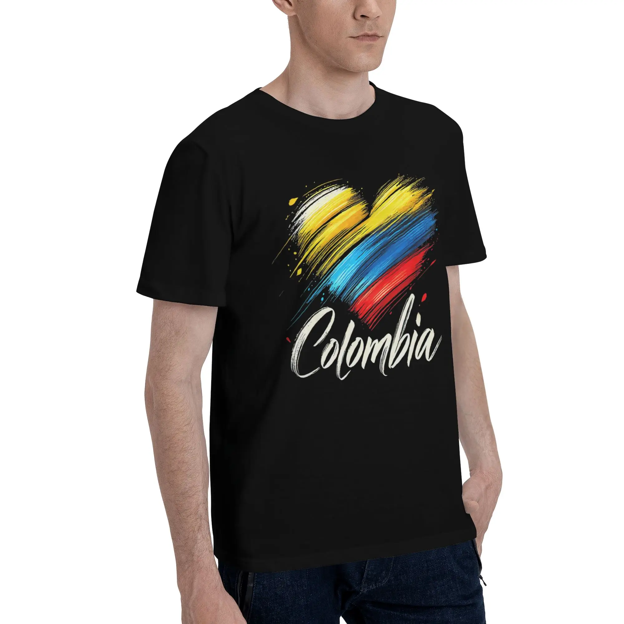 Colombia Flag Tee Shirt for Men Women Gift Idea T Shirts  100% Cotton Clothing
