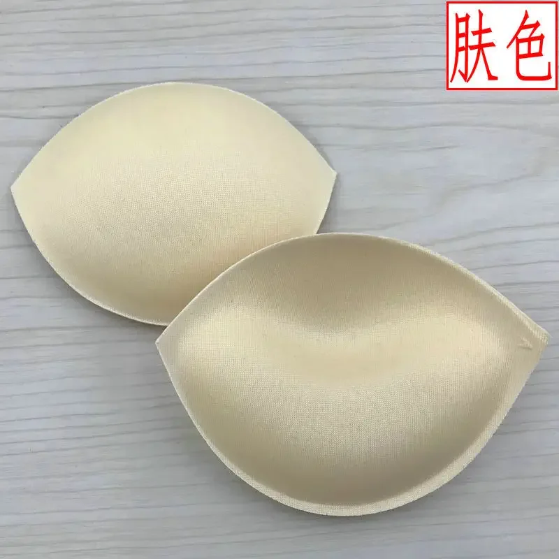 1 Pair/Lot Women Intimate White Nude Black Thick Sponge Sport Bra Inserts Push-up Half Cup Pad for Swimsuit Foam Breast Enhancer