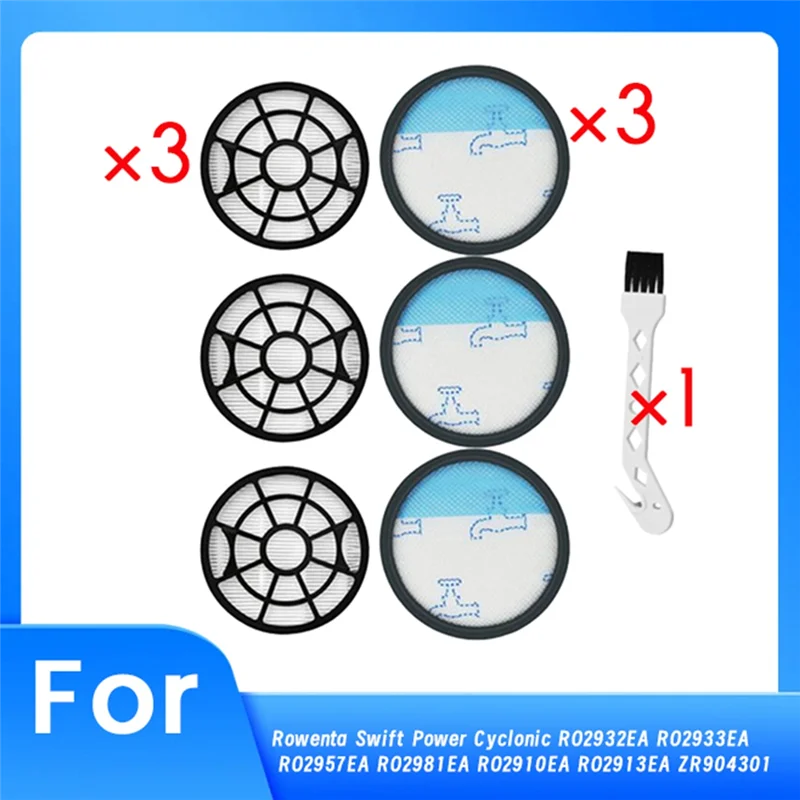 

B50C Filter With Cleaning Brush For Rowenta Swift Power Cyclonic RO2932EA RO2933EA RO2957EA RO2981EA RO2910EA RO2913EA