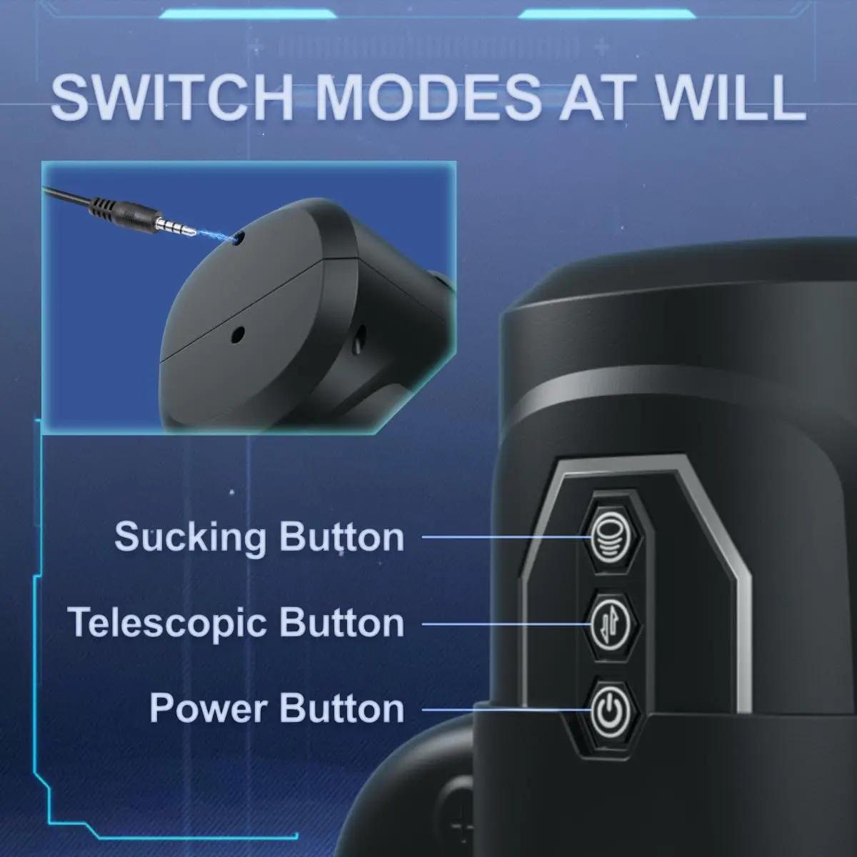 Automatic Telescopic Sucking Male Masturbator Cup Powerful Vibration Heating Masturbator Pocket Pussy Gamepad Sex Toys for Men