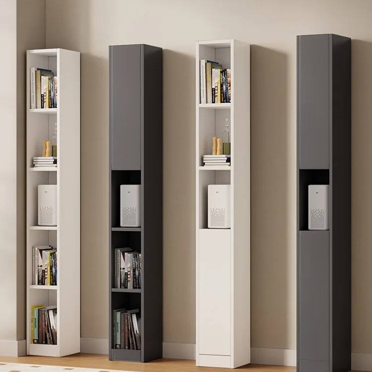 

Customized cabinet size Customized crevice bookcase with cabinet door Ultra-narrow vertical cabinet Bookshelf Floor-to-ceiling l