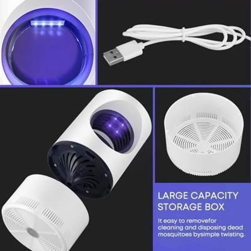 Mosquito Repelente Luz LED, Interior Lâmpada Anti-Mosquito, USB Fly Killer, Lâmpada de Armadilha Mudo, Dropship, Novo