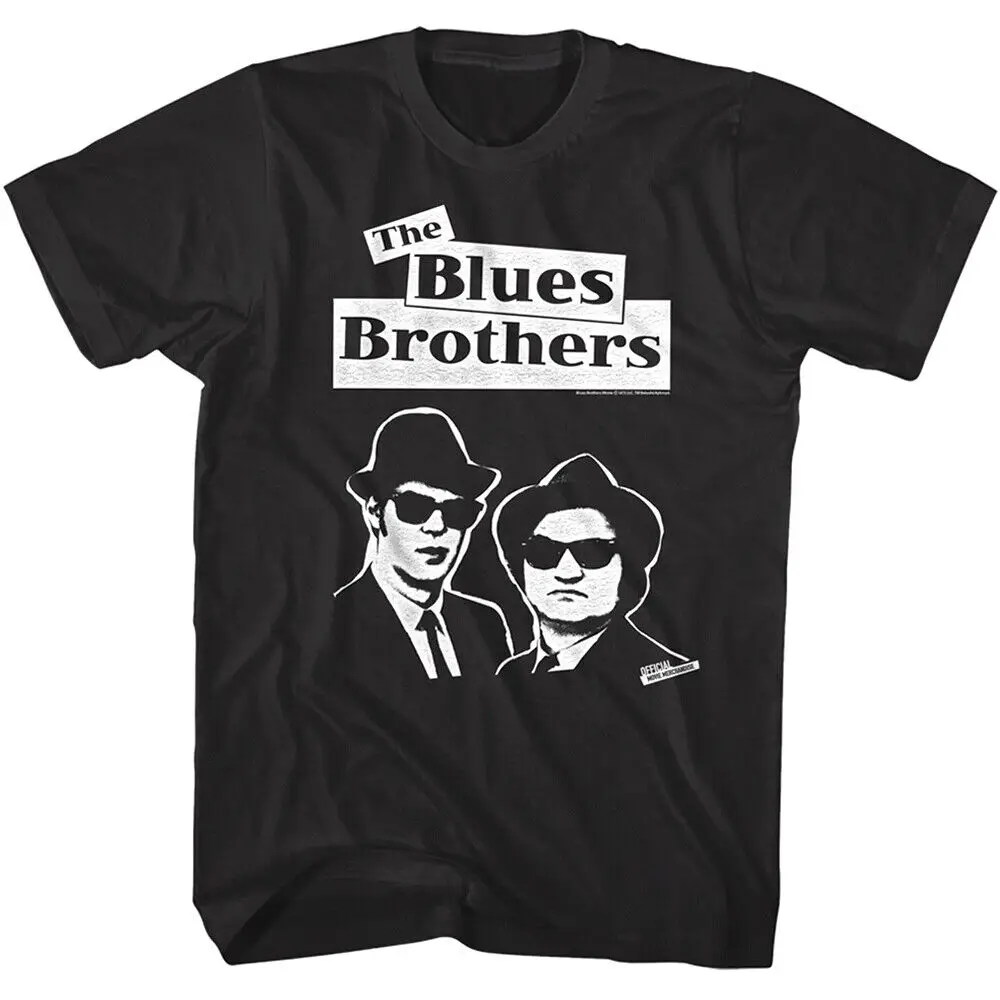 Blues Brothers Stencil Logo Men'S T Shirt Jake Elwood Belushi Aykroyd Chicago