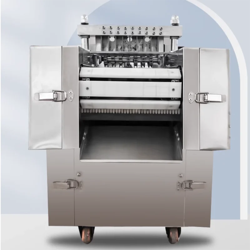 ماكينة تقطيع اللحوم الأوتوماتيكية 3.5Kw/2.2Kw ماكينة تقطيع مكعبات اللحم التجارية متعددة الوظائف صانع تقطيع لحم البقر ولحم الخنزير والدجاج