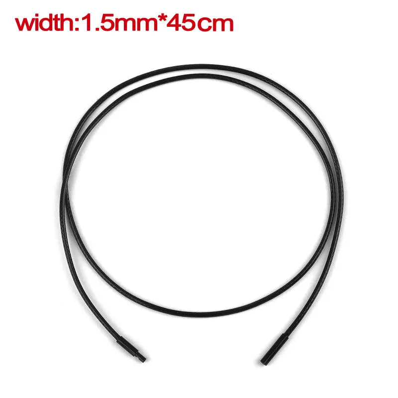 45-60cm Lederkette für Damen und Herren, Lederband, Wachsseil, Edelstahlverschluss, DIY-Halskette, Schmuckzubehör