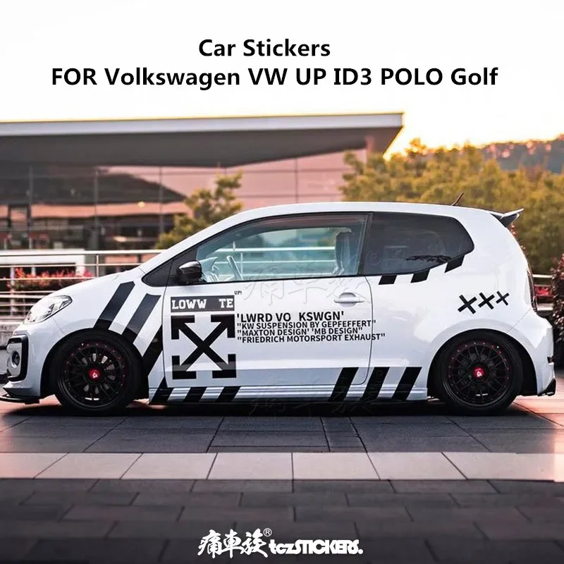 New Custom Car Stickers FOR Volkswagen VW UP ID3 POLO Golf Personality Sports Body Decoration Modified Decal Accessories