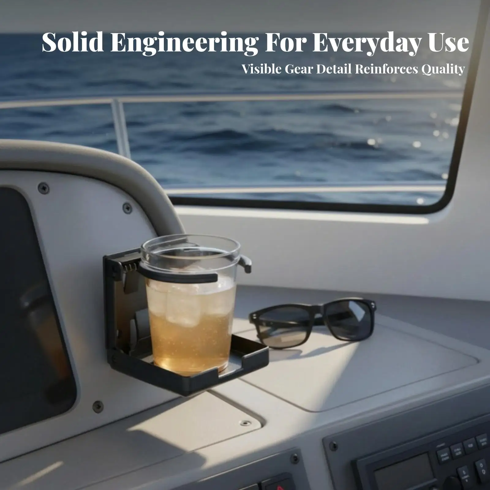 Foldable Cup Holder Space-Saving Folding Cup Holder Compact Collapsible for Boat Owners, Boats, RVs
