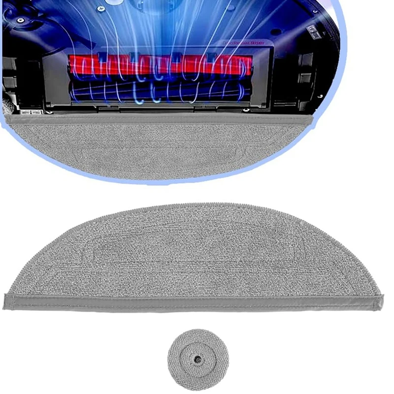 12PCS Mop Pads Refills For Roborock S8 Maxv Ultra / S8 Max Ultra Robot Vacuum Mop Cloth Edge Mop Pads