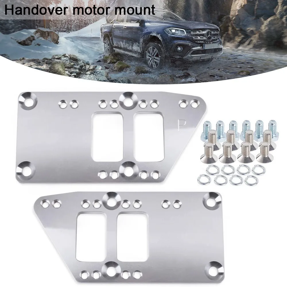 LS Swap Engine Mount Bracket Kit for Chevrolet LS1 LS3 LS6 LS7 Universal Motor Mount Adapter with Poly Bushings Bolt-On