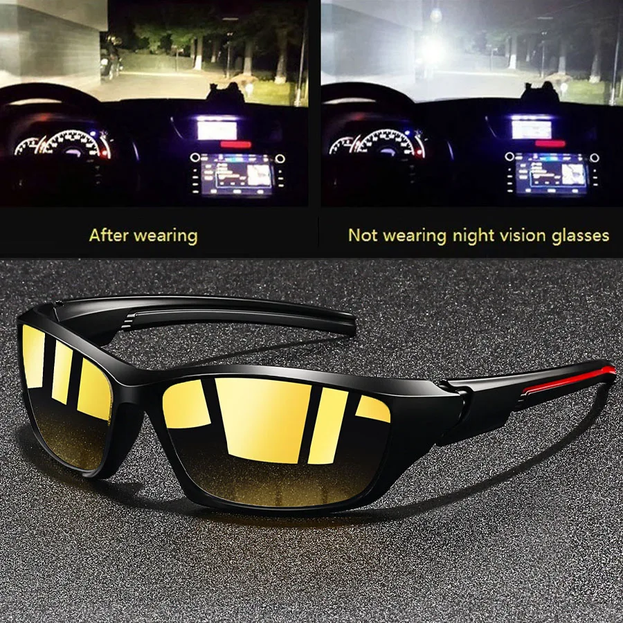 Fashion Vintage Sports Driving Fishing Unisex Night Vision Glasses Reduce Visual Fatigue Anti-Glare Anti-Reflective Eyewear