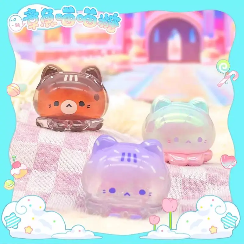 

Подлинная сумка One Mouth One Octopus Meow Candy Series, слепая коробка, мини-милый настольный орнамент, подарок на день рождения для друзей, семьи, детей