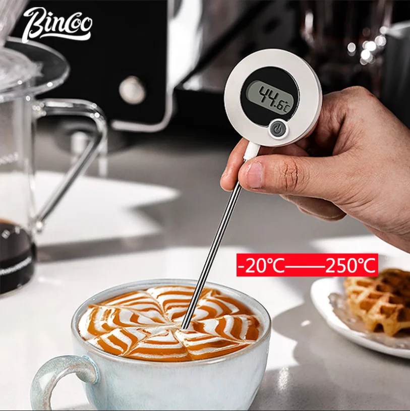 

New Digital Thermometer for Coffee Hand Brewed Kettle Milk Frother Pitcher Kitchen Probe Food Tea Water BBQ Temperature Tester