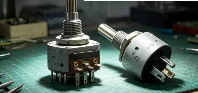 1pcs Potentiometer PE30 PC30 4K7 4.7K 20% 25mm Shaft with Switch Electronic Component