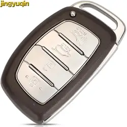 Jingyuqin Smart Car Key Fob Shell For Hyundai Tucson 2016 2017 2018 2019 2020 4 Buttons No Battery Holder