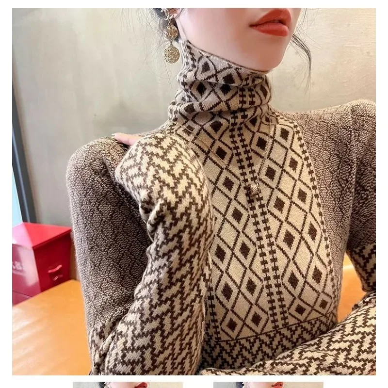 سترة ذات ياقة مدورة بتصميم عصري جديد رفيعة من الداخل وقمصان محبوكة عصرية #2