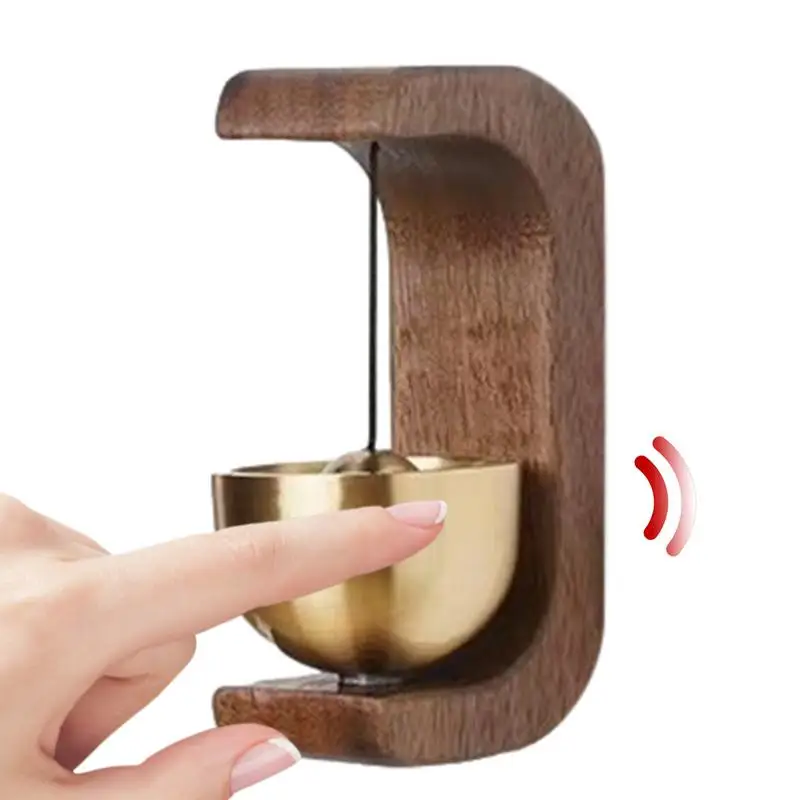 Wood Doorbell Chime Magnetic Decorative Loud Door Chime Small Brass Door Chime For Iron Doors Restaurant Lightweight Doorbell