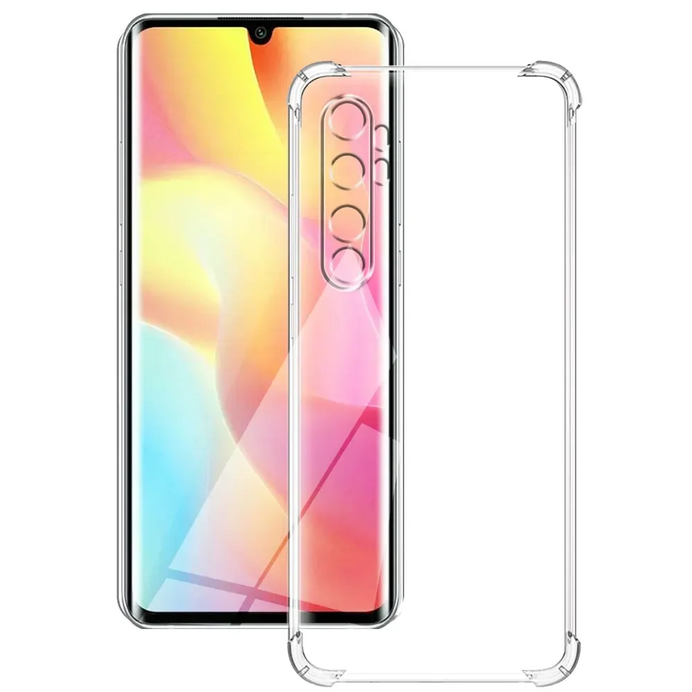 Shockproof Case For Xiaomi Note 10 Lite Soft Silicone Transparent Case For Xiaomi Note10 Lite Clear Cover Note10Lite Funda Coque