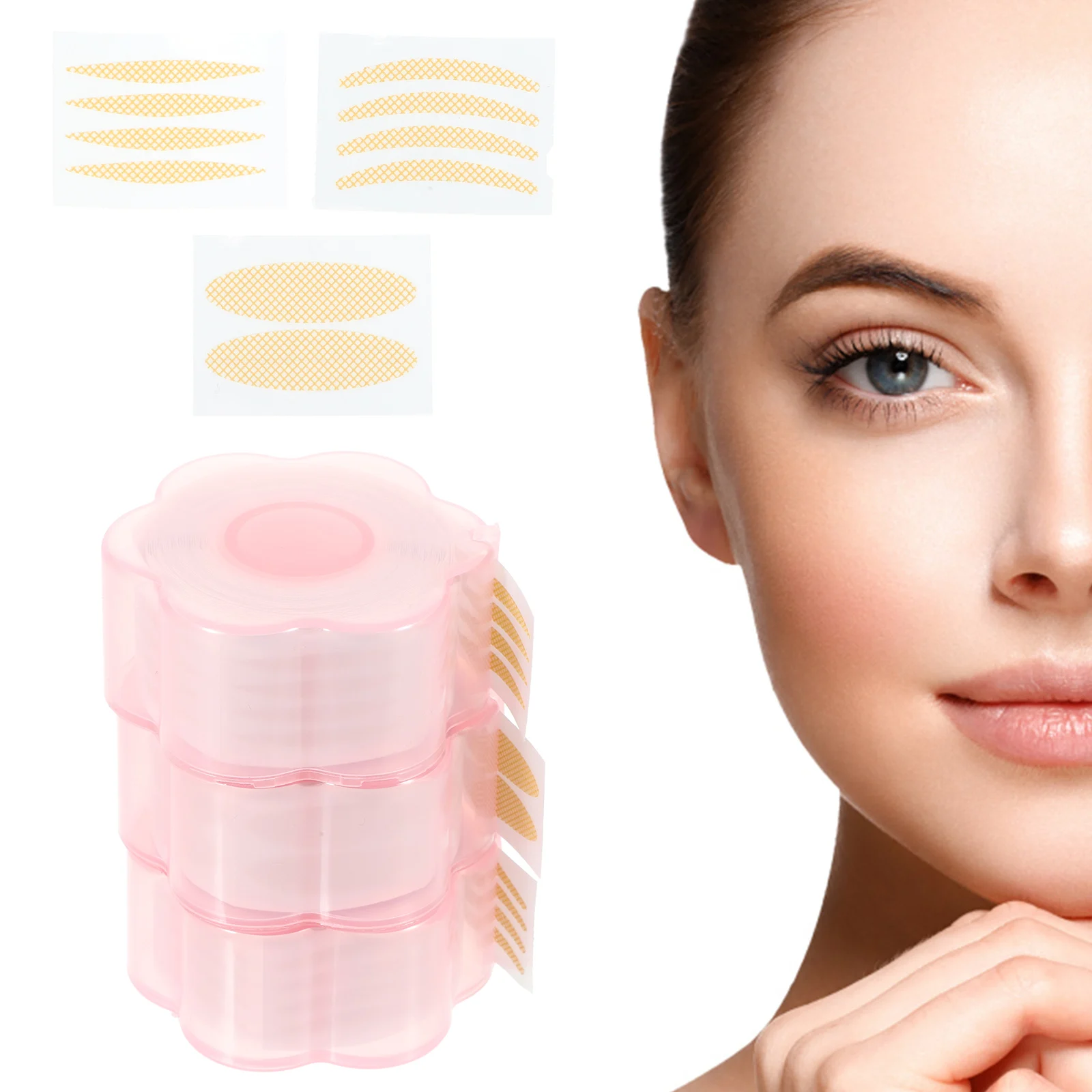 3 Rolki Taśm do Powiek Podwójnych Niewidoczne Wygodne Paski Podnoszące Powieki do Oczu Tworzą Naturalny Wygląd Salonowy Użytkowanie Klej do Rzęs