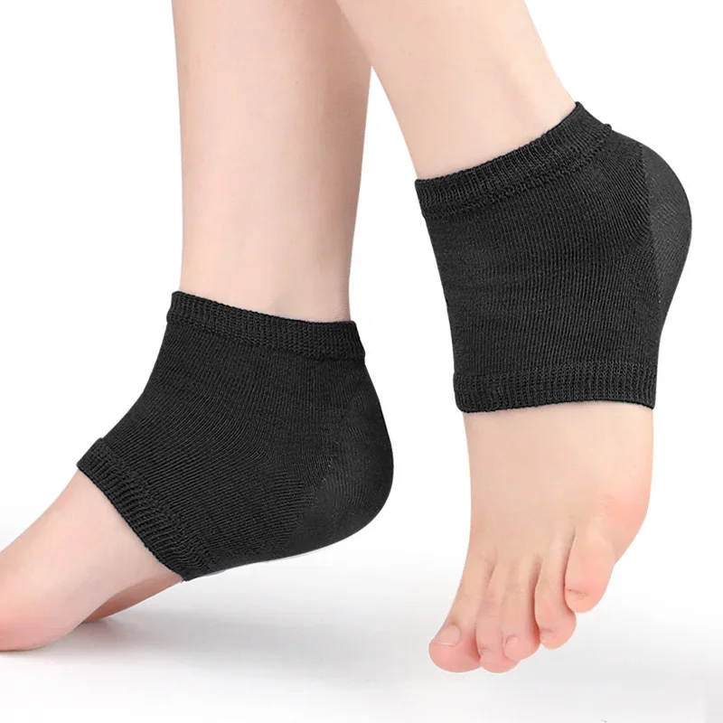 

1/4 пары гелевых стельок для защиты пяток и амортизации, для женщин и мужчин, для ухода за кожей стоп, от трещин