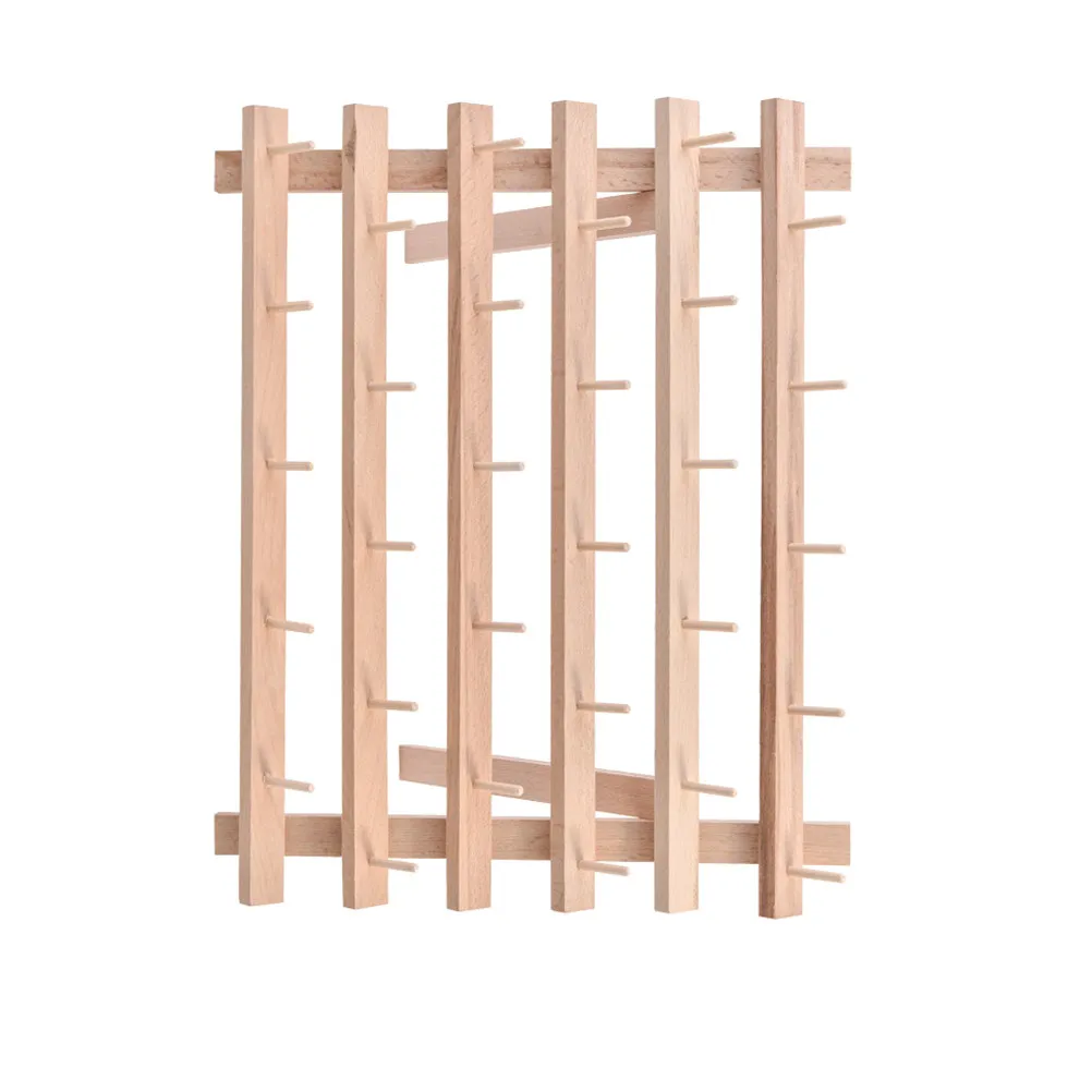 

30 Spool Thread Rack Organizer Beechwood Foldable Stand Holder Wall Hanging Embroidery Sewing Storage Thread Rack Organizer