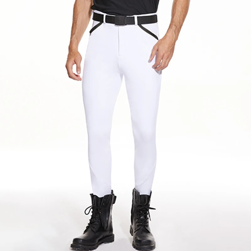 Men Leggings Equestrian Clothing XS-XL Silicone Printing Horse Riding Tight Breeches For Male Popular Design