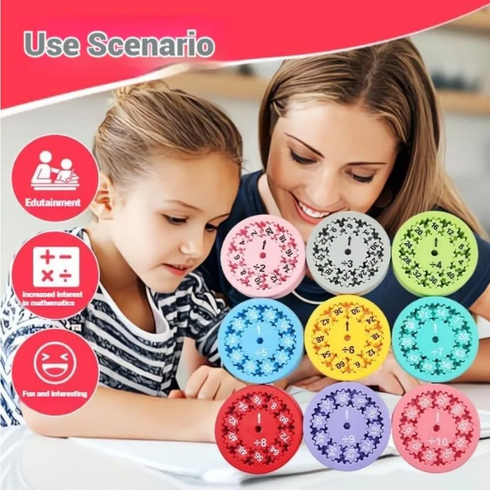 数学フィジェットスピナー乗算ゲームフィジェットおもちゃ子供用イースターバスケット詰め物数学事実フィジェットスピナー部門おもちゃ