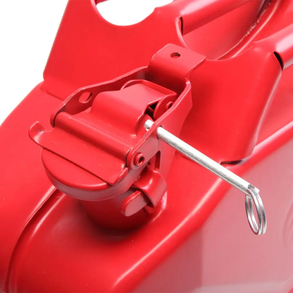 20L米国規格ガソリン缶、冷間圧延鋼ディーゼル燃料容器（オイルパイプと3つのハンドル付き）、帯電防止＆漏れ防止設計