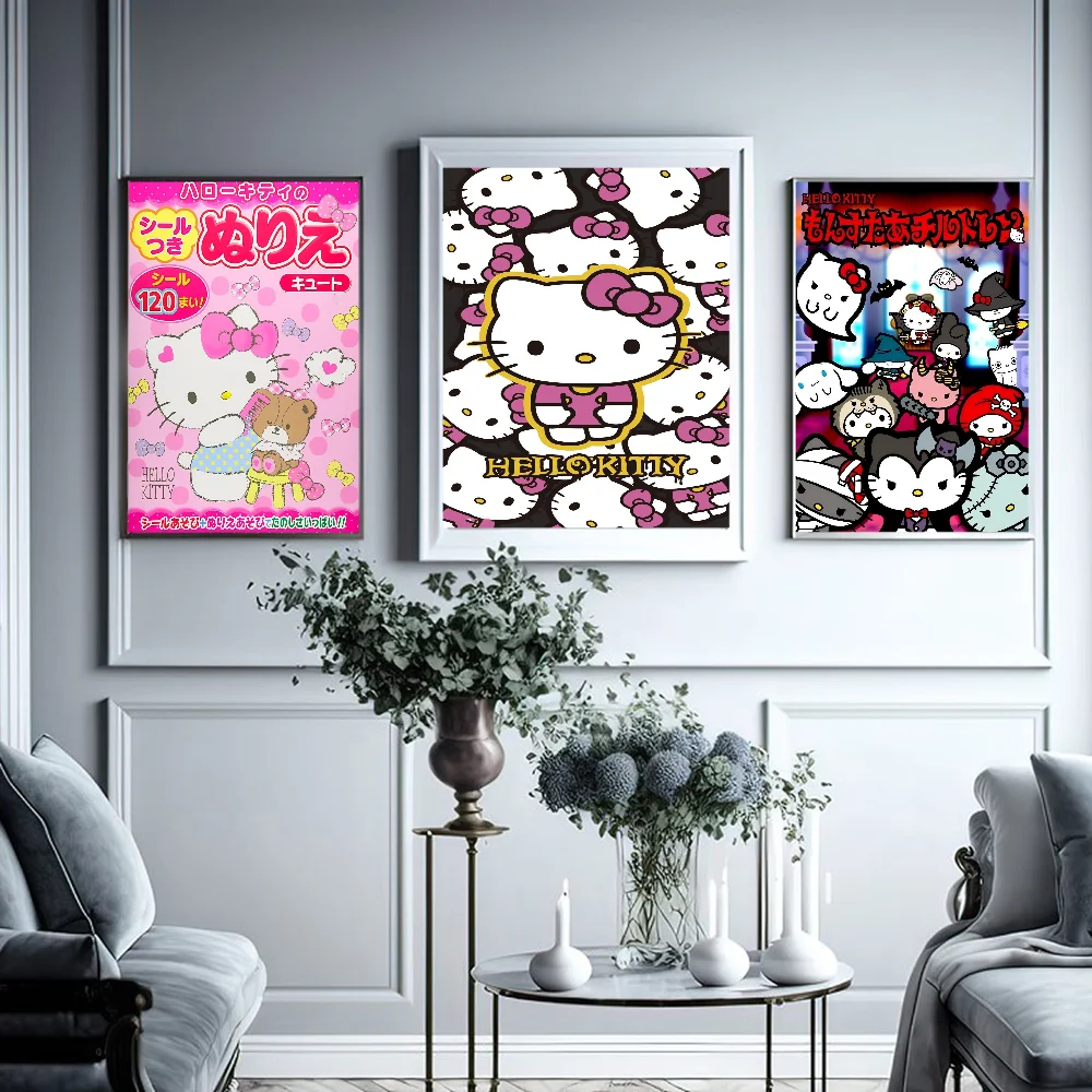 H-Hello-K-KittyS Classic Movie Posters HD Quality Poster Wall Art Painting Study Nordic Home Decor