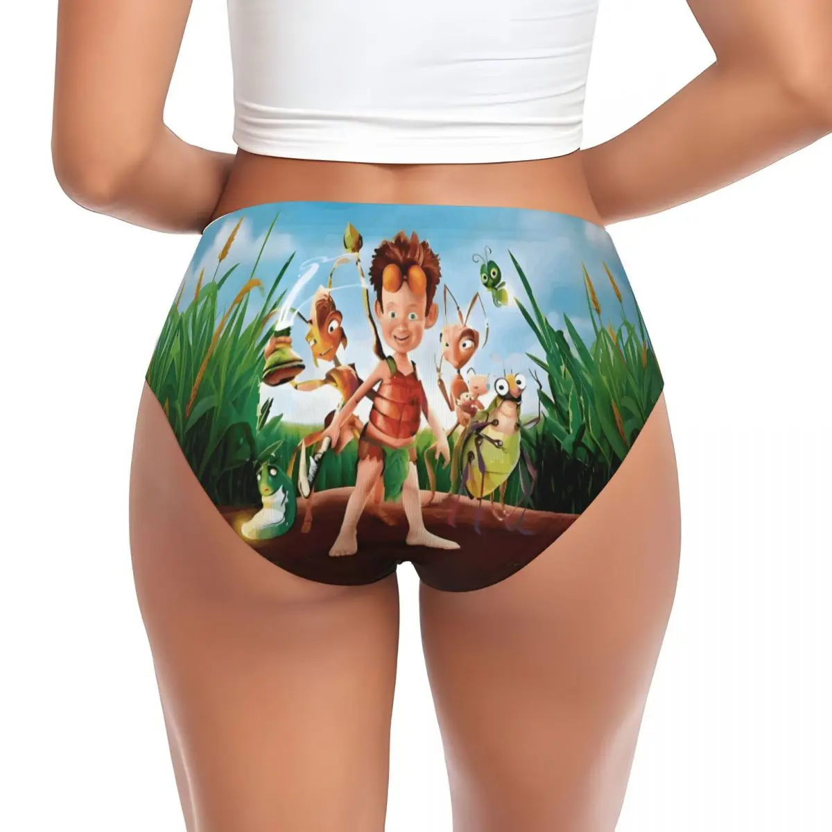 مخصص الكرتون النمل الفتوة أنيمي ملخصات الملابس الداخلية النسائية مريحة تمتد الخيال مغامرة فيلم كوميدي سراويل